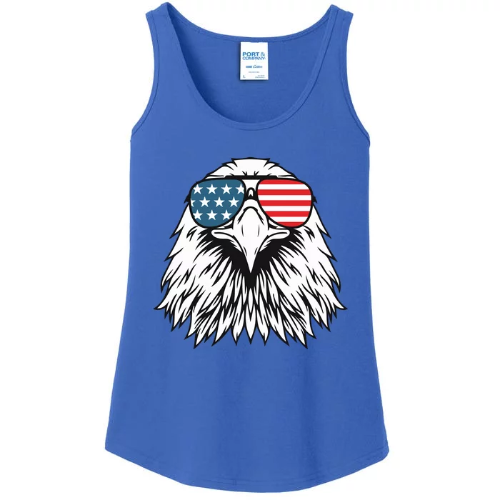 Patriotic Eagle USA Flag 4th Of July Ladies Essential Tank