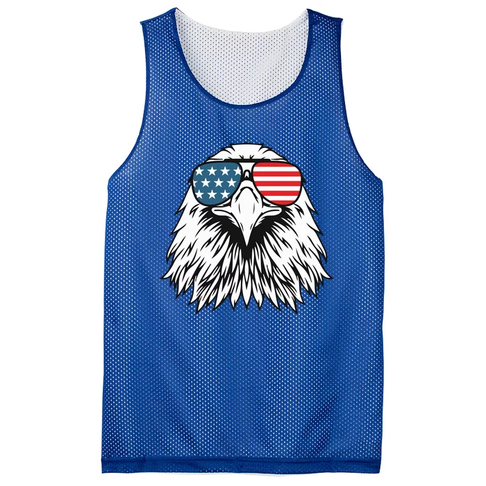 Patriotic Eagle USA Flag 4th Of July Mesh Reversible Basketball Jersey Tank