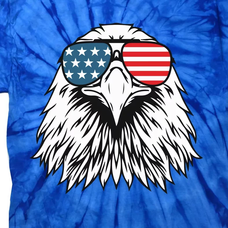 Patriotic Eagle USA Flag 4th Of July Tie-Dye T-Shirt