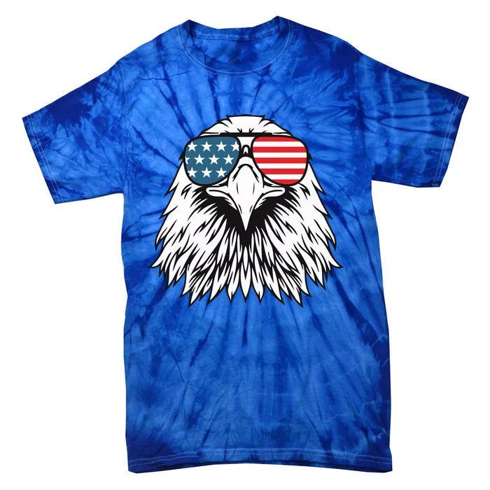 Patriotic Eagle USA Flag 4th Of July Tie-Dye T-Shirt