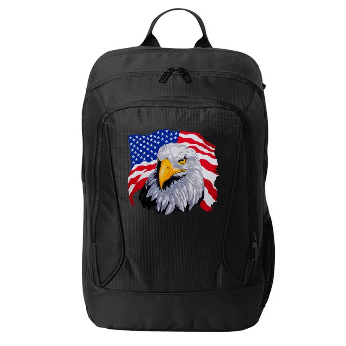 Patriotic Eagle USA American Flag City Backpack