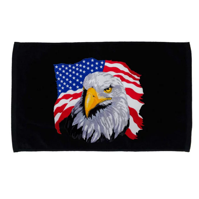 Patriotic Eagle USA American Flag Microfiber Hand Towel