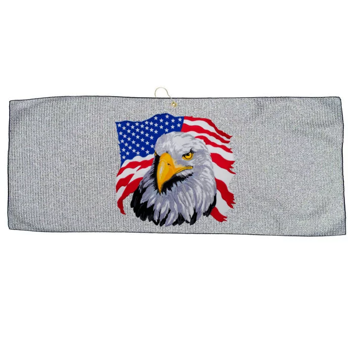 Patriotic Eagle USA American Flag Large Microfiber Waffle Golf Towel