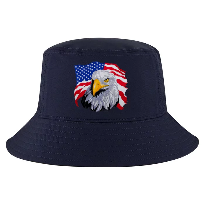 Patriotic Eagle USA American Flag Cool Comfort Performance Bucket Hat