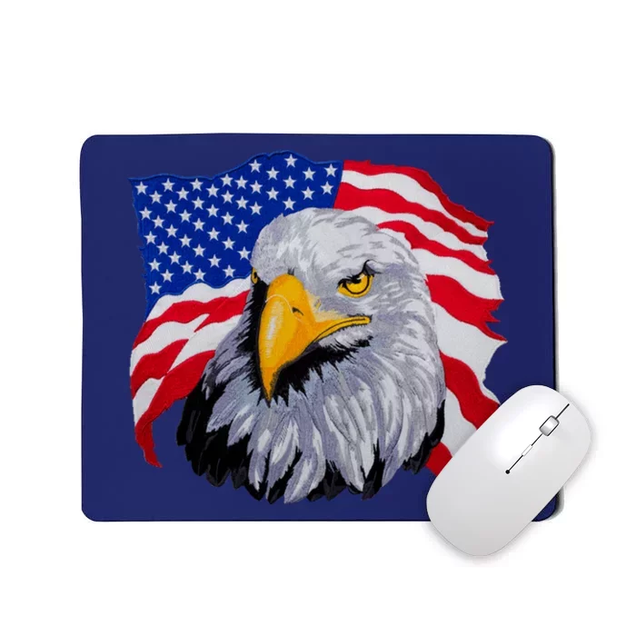 Patriotic Eagle USA American Flag Mousepad