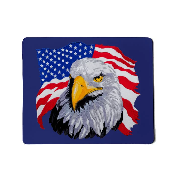 Patriotic Eagle USA American Flag Mousepad