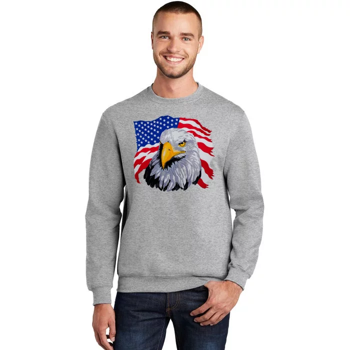 Patriotic Eagle USA American Flag Sweatshirt