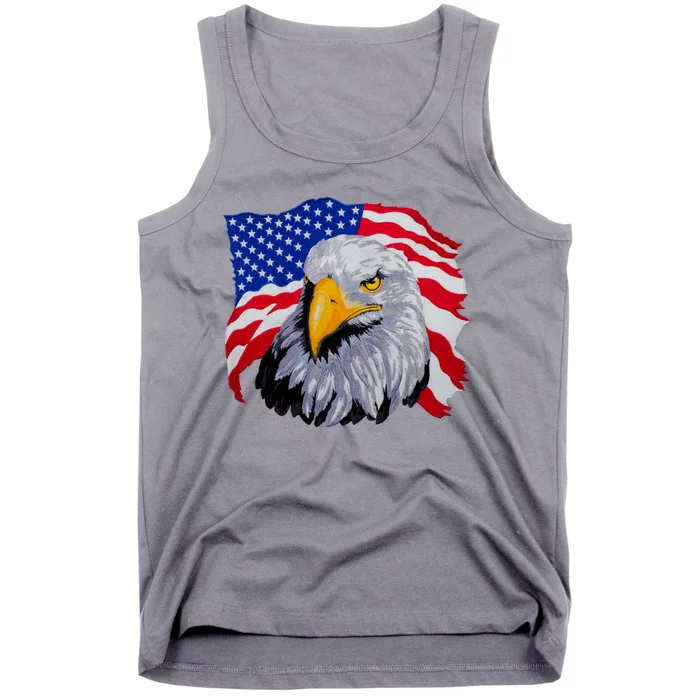 Patriotic Eagle USA American Flag Tank Top