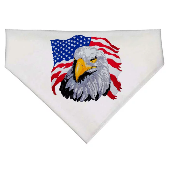 Patriotic Eagle USA American Flag USA-Made Doggie Bandana