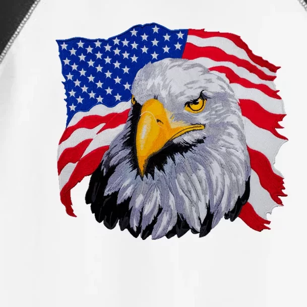 Patriotic Eagle USA American Flag Toddler Fine Jersey T-Shirt