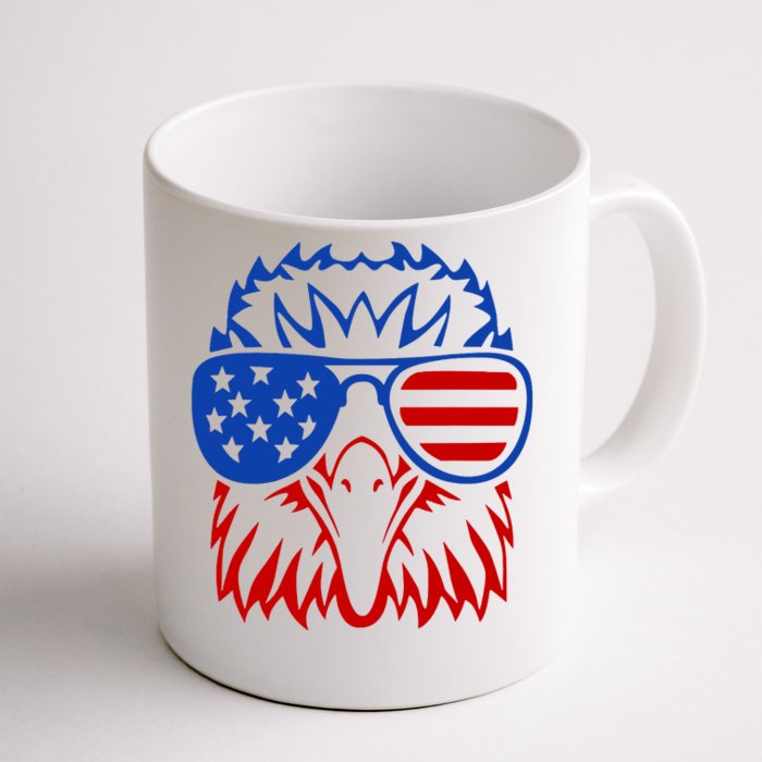 Patriotic Eagle USA American Flag Front & Back Coffee Mug