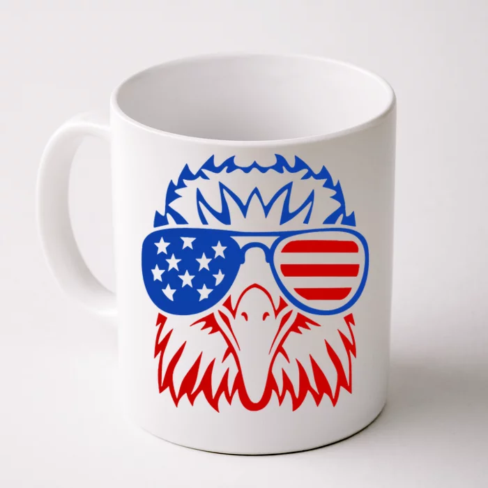 Patriotic Eagle USA American Flag Front & Back Coffee Mug