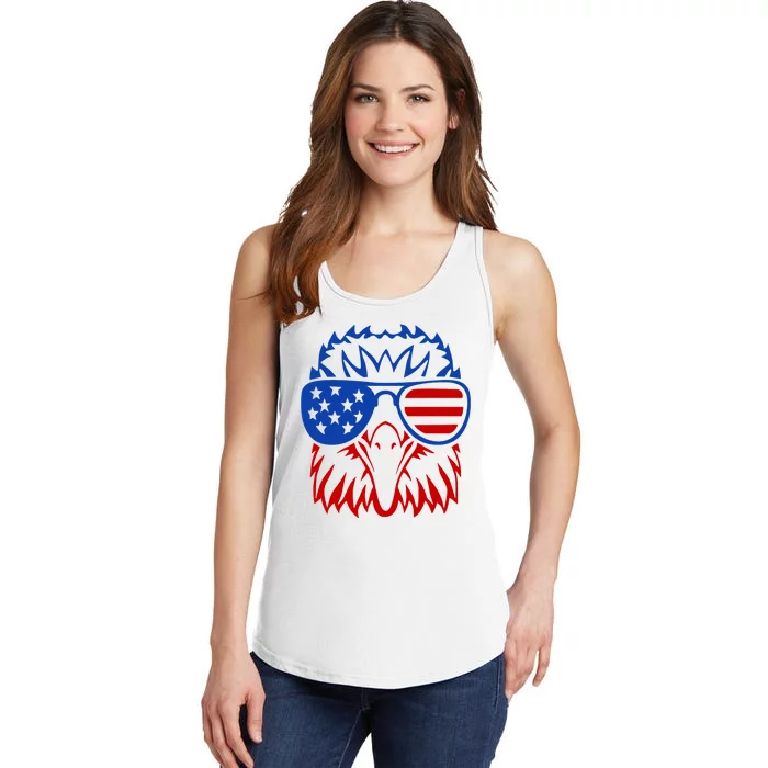 Patriotic Eagle USA American Flag Ladies Essential Tank