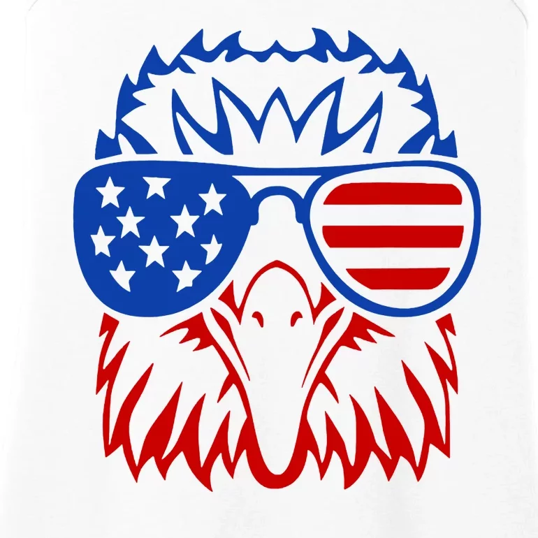 Patriotic Eagle USA American Flag Ladies Essential Tank