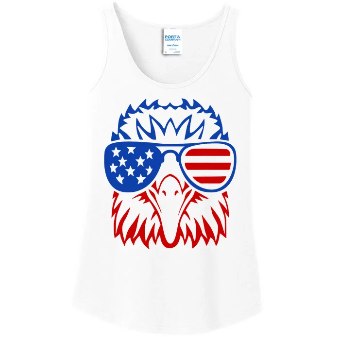 Patriotic Eagle USA American Flag Ladies Essential Tank