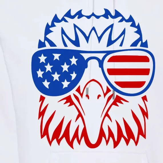 Patriotic Eagle USA American Flag Premium Hoodie