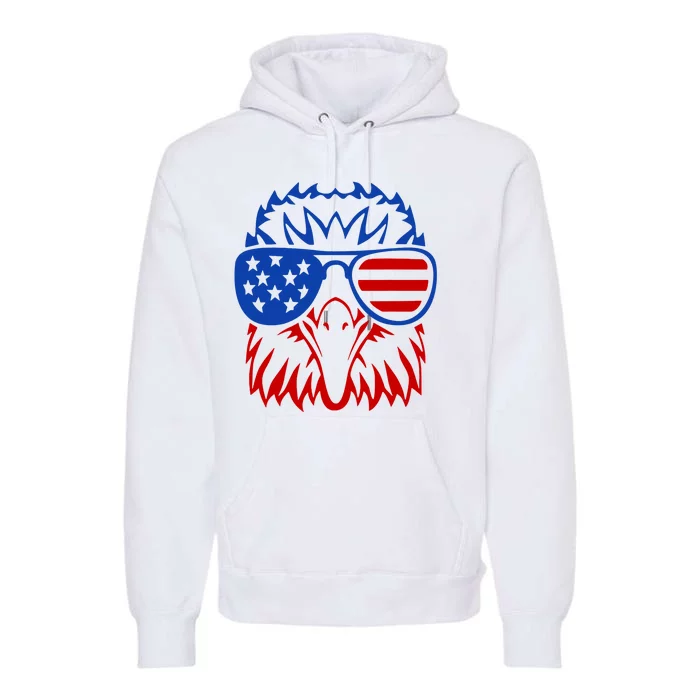 Patriotic Eagle USA American Flag Premium Hoodie