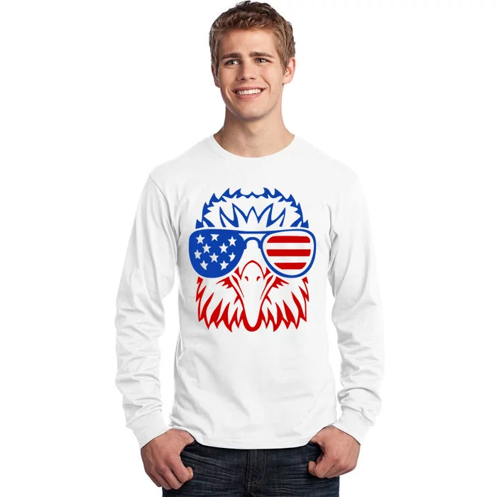 Patriotic Eagle USA American Flag Tall Long Sleeve T-Shirt