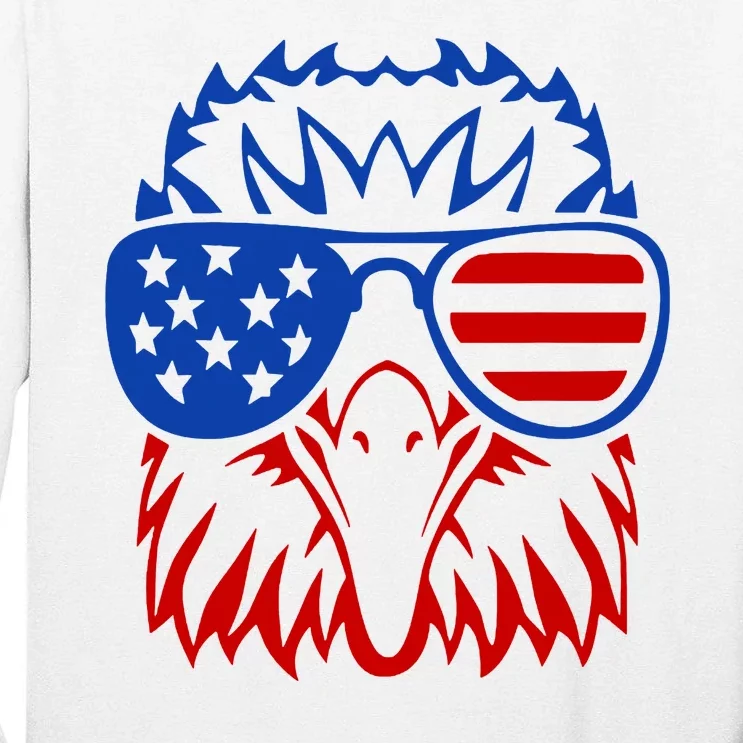 Patriotic Eagle USA American Flag Tall Long Sleeve T-Shirt