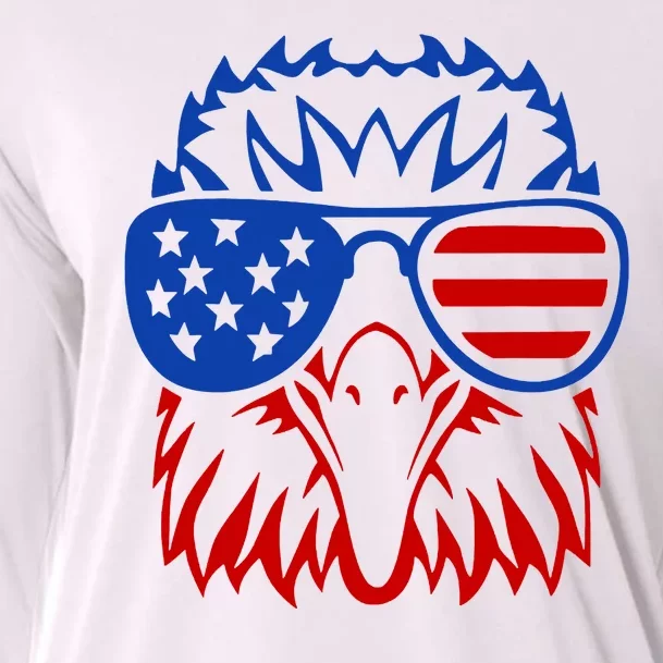 Patriotic Eagle USA American Flag Cooling Performance Long Sleeve Crew