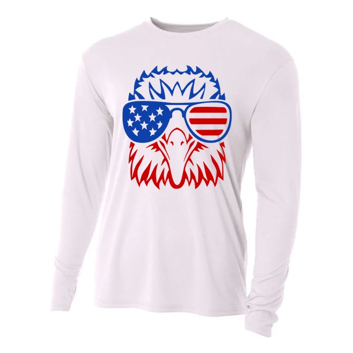 Patriotic Eagle USA American Flag Cooling Performance Long Sleeve Crew