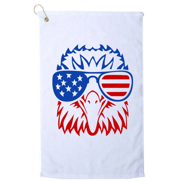 Patriotic Eagle USA American Flag Platinum Collection Golf Towel