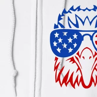 Patriotic Eagle USA American Flag Full Zip Hoodie