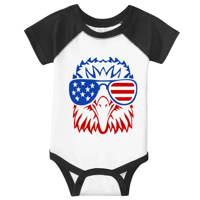 Patriotic Eagle USA American Flag Infant Baby Jersey Bodysuit