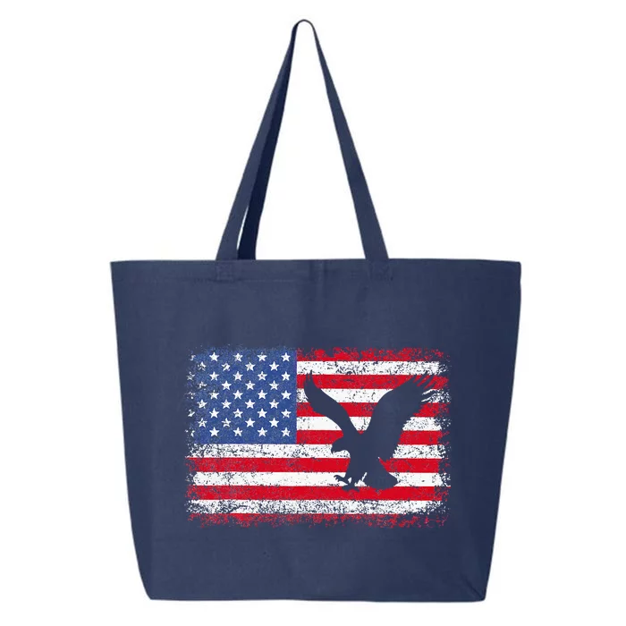 Patriotic Eagle Usa American Flag 25L Jumbo Tote