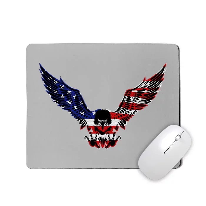 Patriotic Eagle Us Flag 4th Of July Tee Independence Gift Mousepad