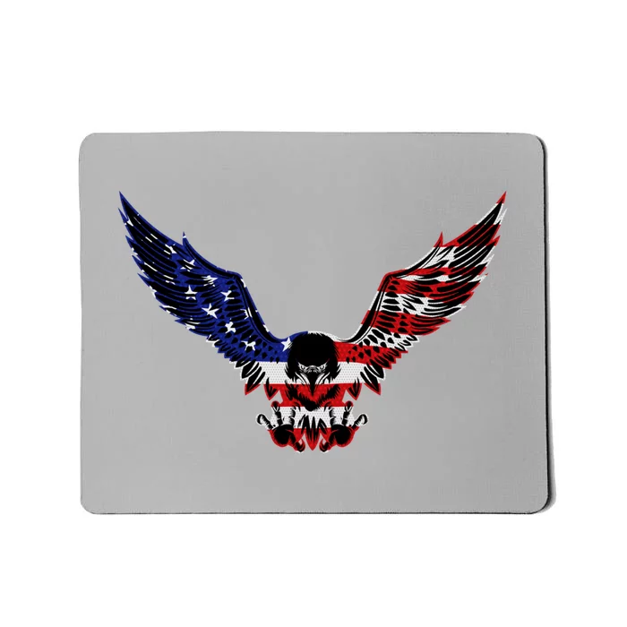 Patriotic Eagle Us Flag 4th Of July Tee Independence Gift Mousepad