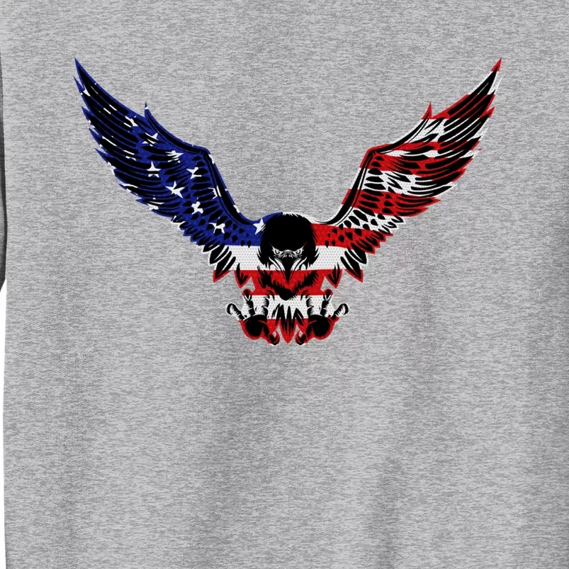 Patriotic Eagle Us Flag 4th Of July Tee Independence Gift Tall Sweatshirt