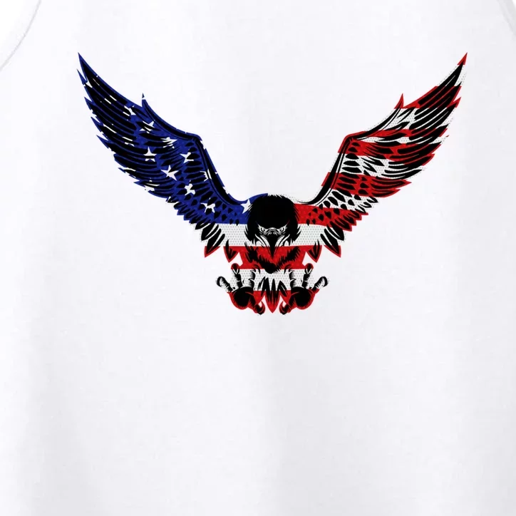 Patriotic Eagle Us Flag 4th Of July Tee Independence Gift Performance Tank