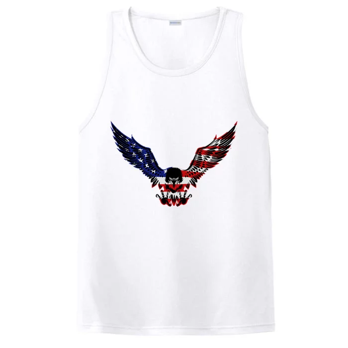 Patriotic Eagle Us Flag 4th Of July Tee Independence Gift Performance Tank