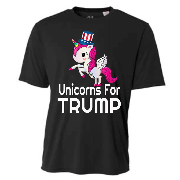 Presidential Election Vote Trump Patriotic Unicorn Supporter Cooling Performance Crew T-Shirt