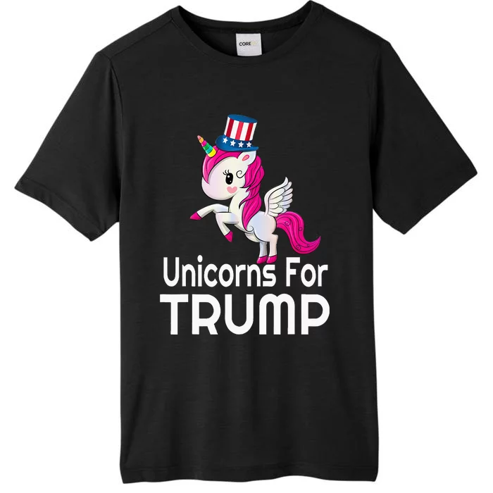 Presidential Election Vote Trump Patriotic Unicorn Supporter ChromaSoft Performance T-Shirt