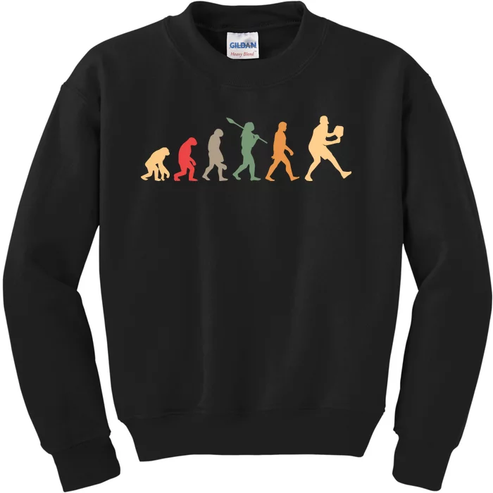 Pickleball Evolution Vintage Kids Sweatshirt