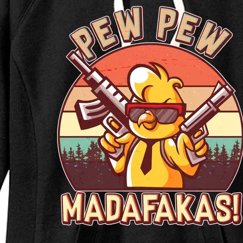 Pew Pew Madafakas Chick Chicken Women's Fleece Hoodie