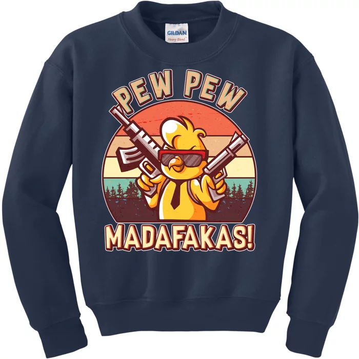 Pew Pew Madafakas Chick Chicken Kids Sweatshirt