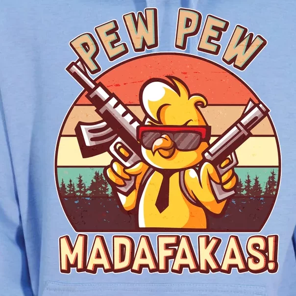 Pew Pew Madafakas Chick Chicken Unisex Surf Hoodie