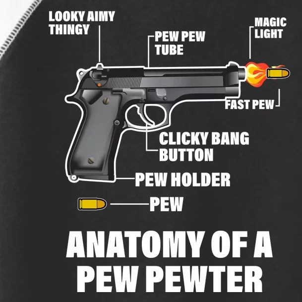 Pew Pewer Anatomy Toddler Fine Jersey T-Shirt