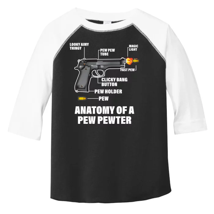 Pew Pewer Anatomy Toddler Fine Jersey T-Shirt