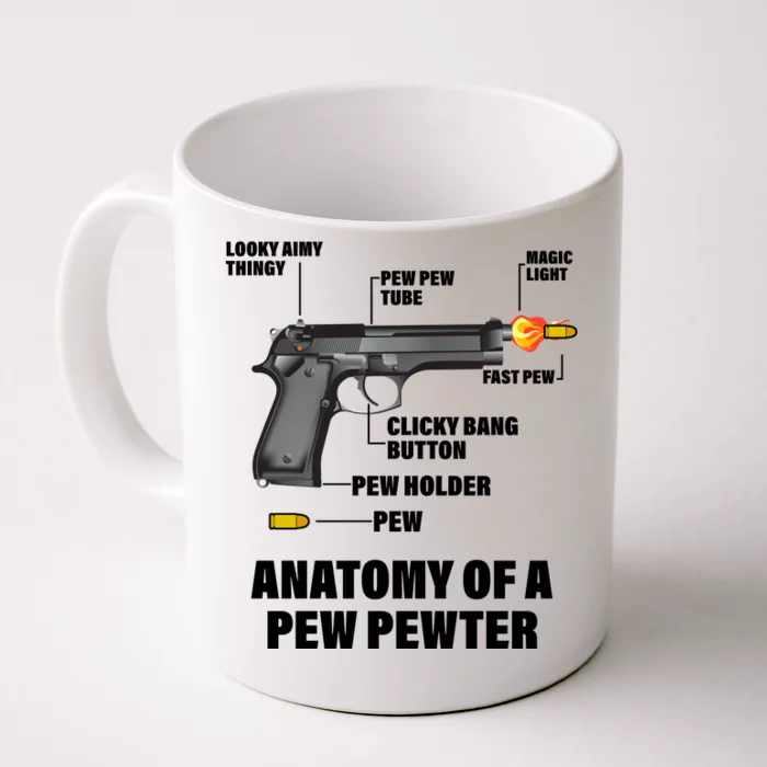 Pew Pewer Anatomy Front & Back Coffee Mug