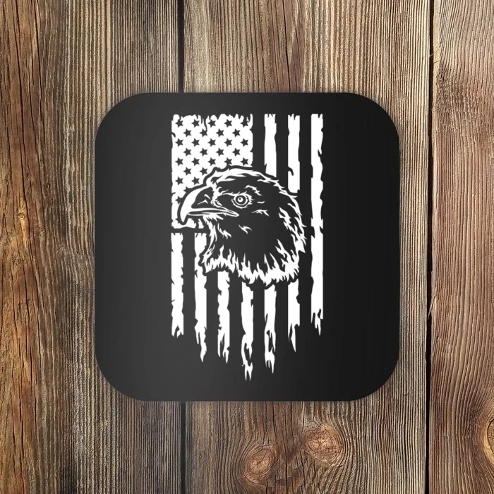 Patriotic Eagle With Us Flag  Usa Coaster