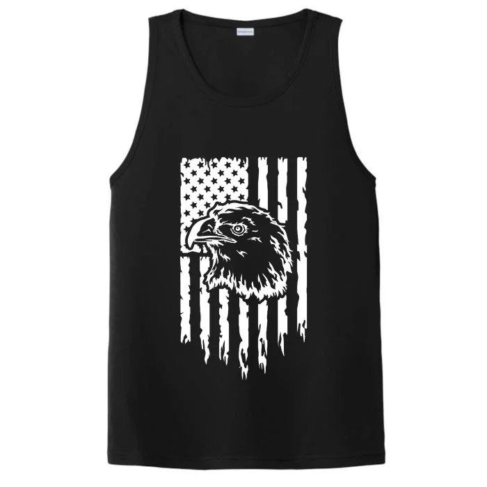 Patriotic Eagle With Us Flag  Usa Performance Tank