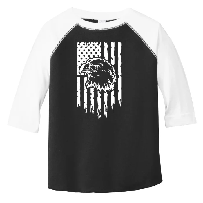 Patriotic Eagle With Us Flag  Usa Toddler Fine Jersey T-Shirt