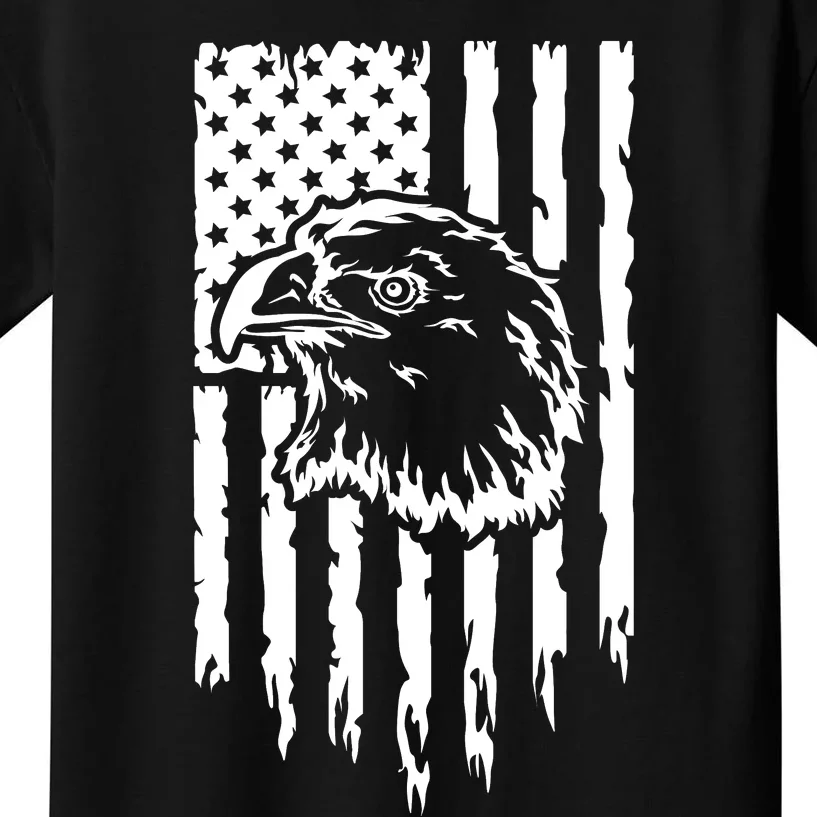 Patriotic Eagle With Us Flag  Usa Kids T-Shirt