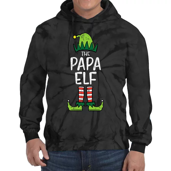 Papa Elf Xmas Matching Christmas For Family Set Dad Tie Dye Hoodie