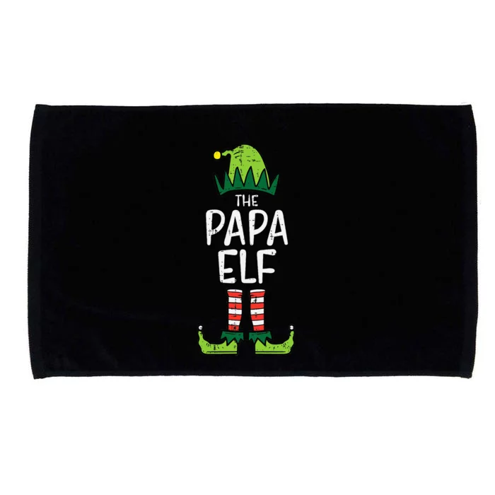 Papa Elf Xmas Matching Christmas For Family Set Dad Microfiber Hand Towel