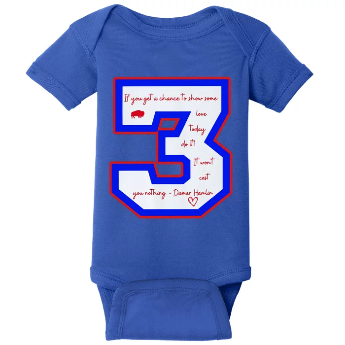 Pray For 3 Love For 3 Trending Tee Baby Bodysuit